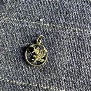 Black Onyx Eagle Solid 925 Sterling Silver Pendant